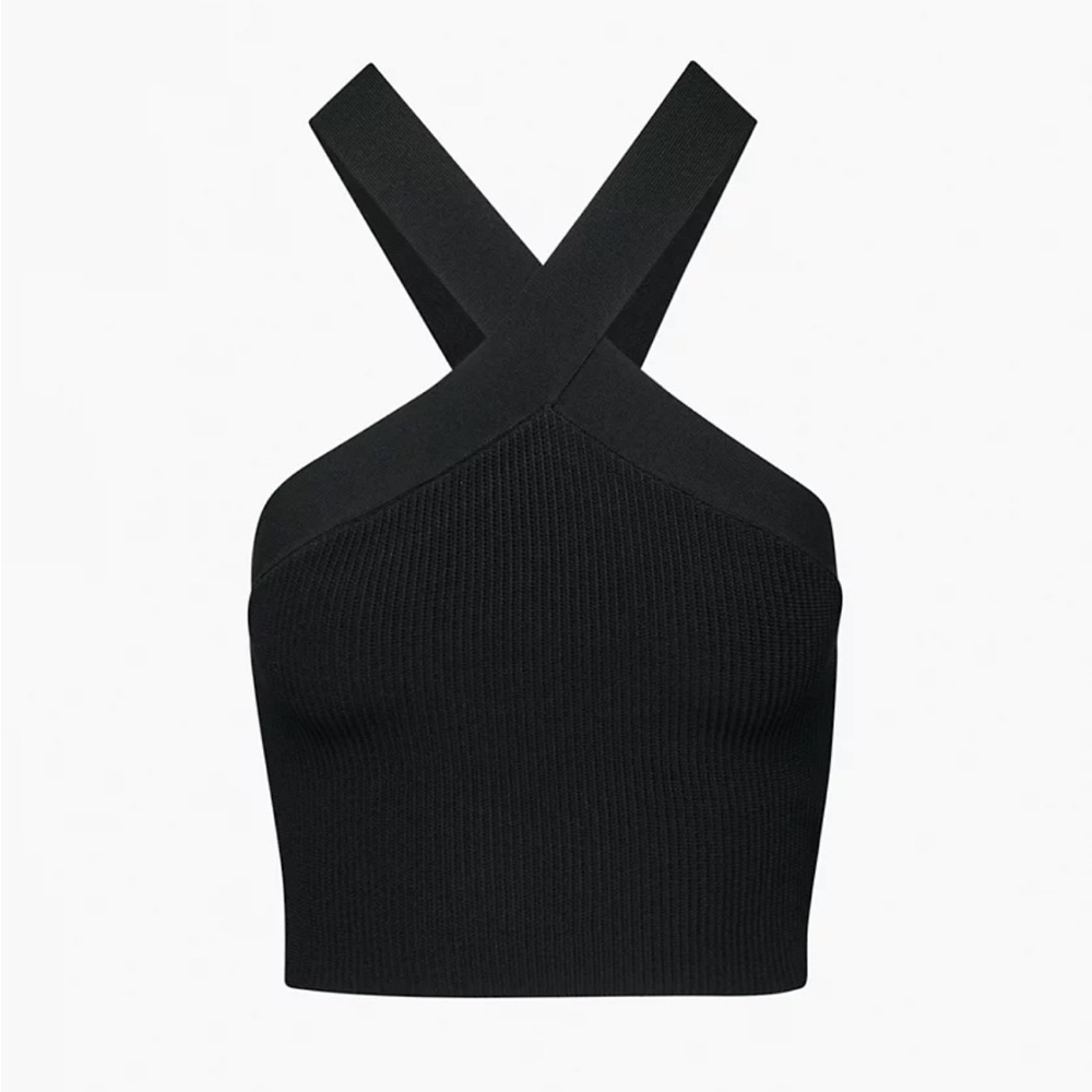 Babaton Sculpt Knit Criss Cross Cropped Tank